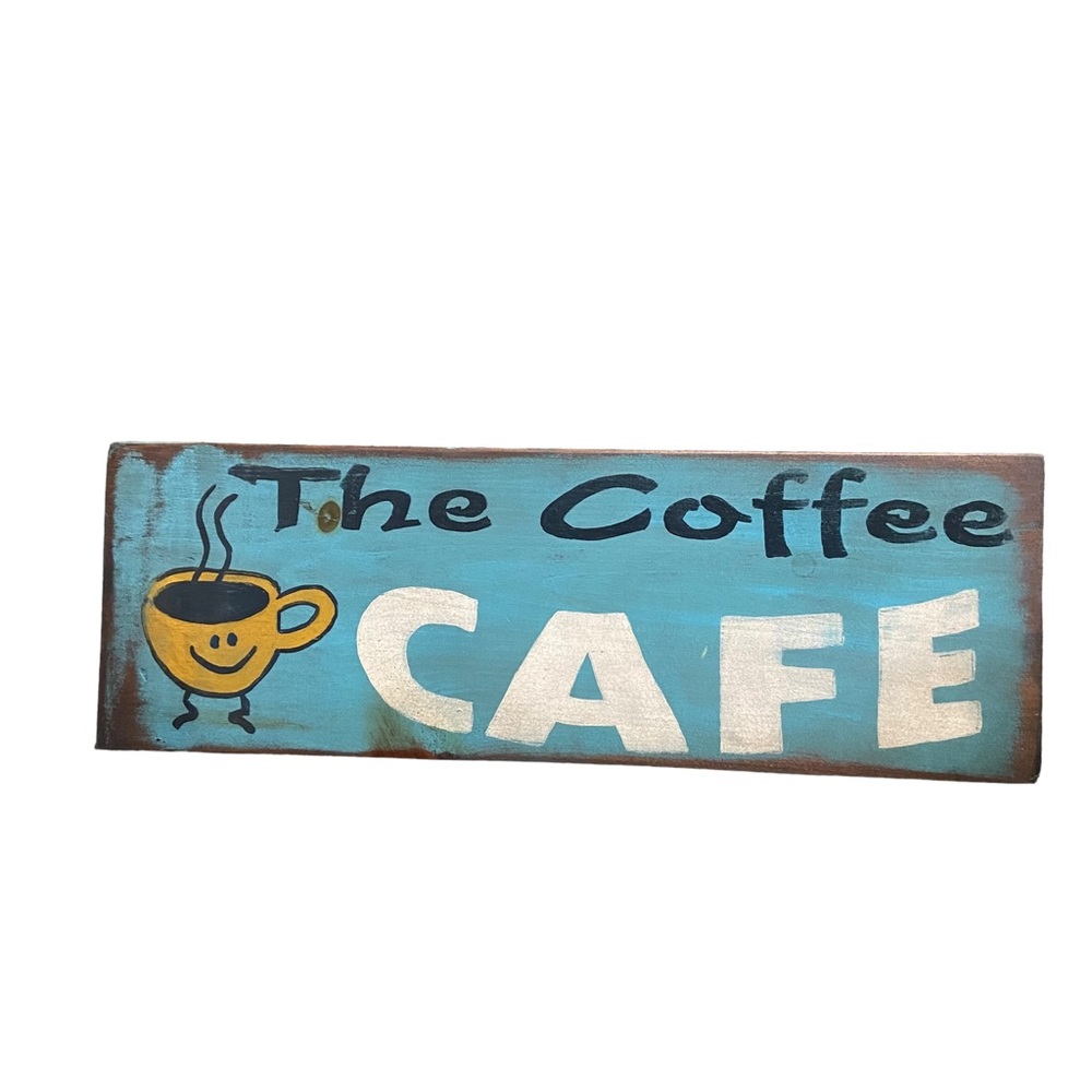 Vintage Coffee Wooden Sign Cafe